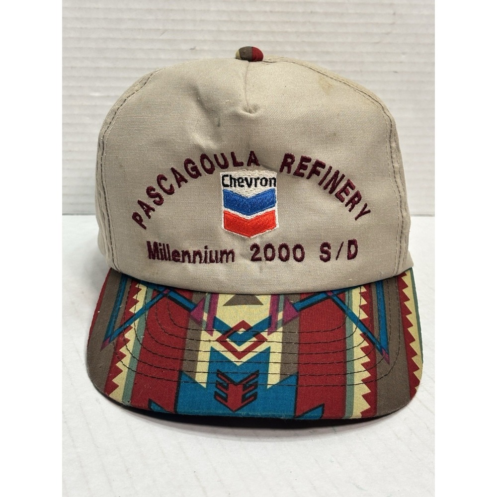 Vintage Chevron Pascagoula‎ Refinery Millennium 2000 S/D Snapback Hat Cap Y2K